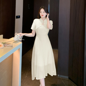 RM15733#夏季新款韩版旗袍改良温柔显瘦时尚小众修身连衣裙女