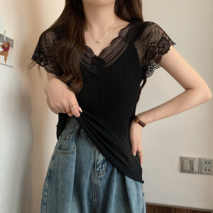 RM13952#胖MM蕾丝美背吊带背心女夏季法式内搭外穿设计感上衣女
