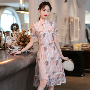 TR24825# 改良旗袍年轻款新中式连衣裙平时可穿中国风连衣裙