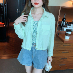 RM21142#夏季新款韩版学院风吊带衫防晒衣两件套宽松显瘦百搭上衣