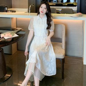 RM6682#夏季旗袍裙高级感收腰显瘦吊带连衣裙子绝美女开衫两件套装