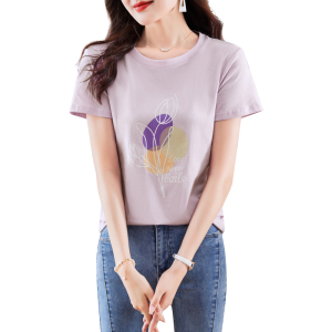 RM7070#休闲印花短袖T恤女2023年夏季新款宽松百搭简约半袖上衣