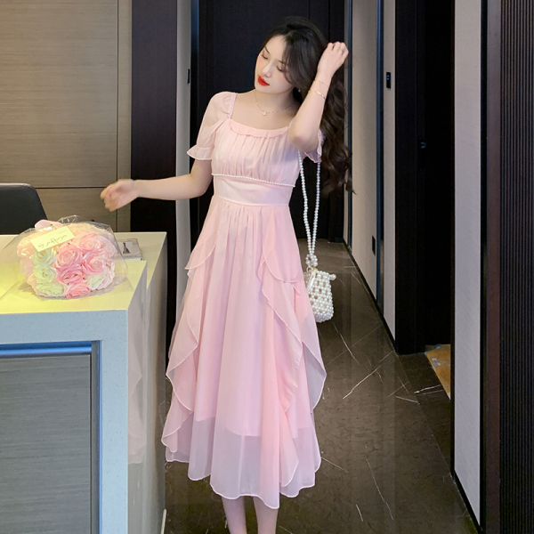 RM7486#原版做法法式长裙夏新款设计感小众别致绝美气质温柔风连衣裙