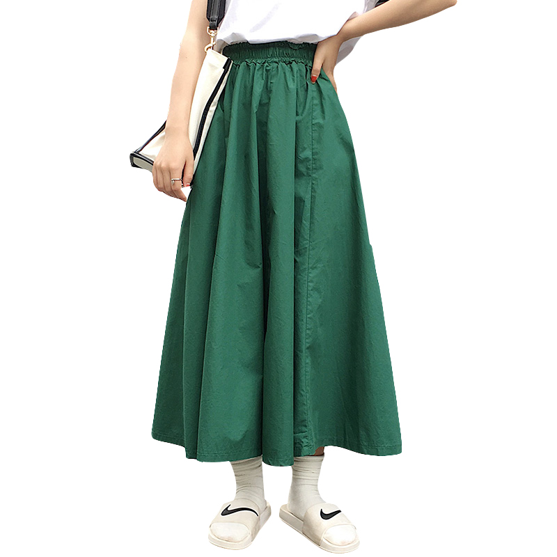 Real shot of large size skirt for women in spring and summer, mid-length A-line high-waisted fishtail skirt suitable for thick hips and thighs