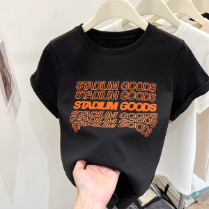 RM8550#欧货短袖t恤女装夏季2023新款字母印花高级感宽松上衣女