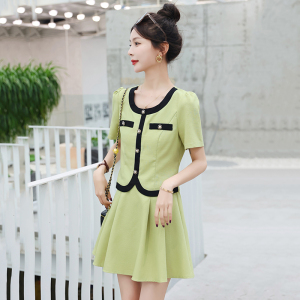 RM12194#小香风上下两件套裙夏季时尚气质女神范通勤味短款甜辣套装裙子