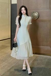 RM14386#夏季旗袍新款夏季高级感气质新中式显瘦名媛淑女连衣裙