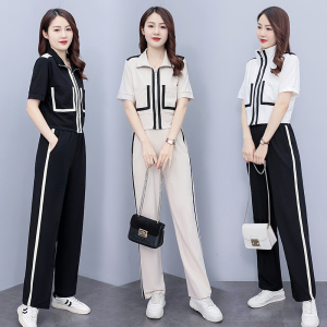 RM10036#时尚休闲宽松运动服套装女2023夏季新款显瘦减龄洋气韩版两件套