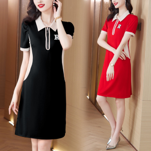 RM7706#夏季大码女装休闲时尚洋气减龄裙子设计感胖mm炸街遮肉显瘦连衣裙