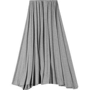 RM7468#夏季新款法式气质高腰纯色莫代尔中长款垂坠感半身裙女