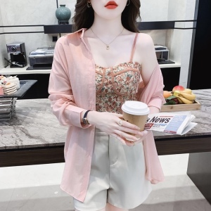 RM15334#夏季新款雪纺开衫薄外套上衣防晒衬衣女