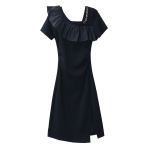 TR23566# 欧洲站新款大码高级时尚连衣裙 服装批发女装服饰货源
