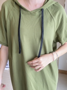 RM9968#宽松型套头休闲卫衣裙夏季中长款2023夏
