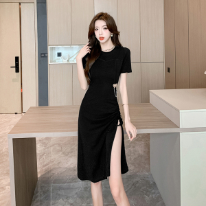TR25455# 连衣裙夏季新款修身显瘦镂空设计感女人味a字裙子 服装批发女装服饰货源