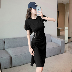 TR25455# 连衣裙夏季新款修身显瘦镂空设计感女人味a字裙子 服装批发女装服饰货源