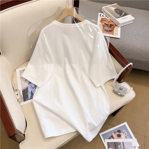 RM8277#后包条 夏新款纯棉大码女装短袖T恤