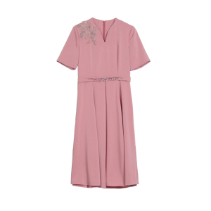RM9582#新款粉色高端喜婆婆婚宴装礼服高贵洋气夏季连衣裙