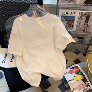 RM8278#后包条 夏新款纯棉大码女装短袖T恤
