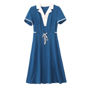 RM8697#大码女装2023夏季新款韩版休闲时尚洋气显瘦气质减龄连衣裙