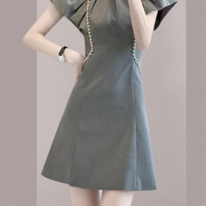 TR31830# 高级感小众设计泡泡袖连衣裙夏季新款小香风御姐气质修身裙子