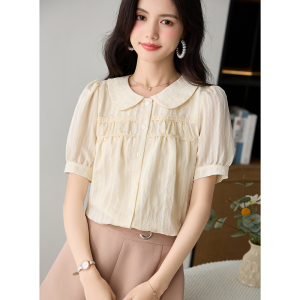 RM15575#夏季新款女装短袖百搭衬衫