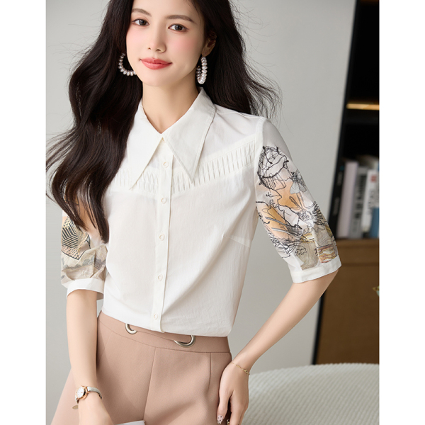RM15576#夏季韩版女装短袖衬衫