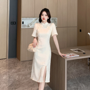 RM15735#旗袍裙女夏季2023新款高级感高端年轻款改良高贵修身气质少女