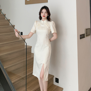 RM15735#旗袍裙女夏季2023新款高级感高端年轻款改良高贵修身气质少女