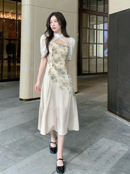 RM14910#夏季新款别致国风改良版设计感连衣裙气质旗袍裙子
