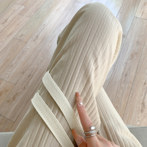 RM14312#夏季新款女时尚高腰宽松显瘦垂感棉麻直筒拖地阔腿裤子女