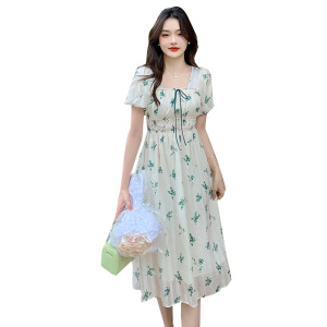 RM11152#小众别致碎花连衣裙子2023新款夏季女收腰显瘦小众设计