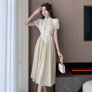 RM8881#新中式女装国风复古改良旗袍连衣裙高级感气质长裙子