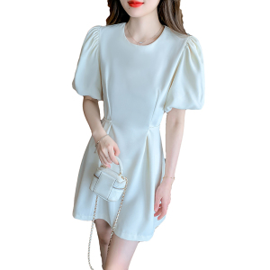 RM16687#温柔女神范别致设计感裙子2023夏季新收腰高级感连衣裙女