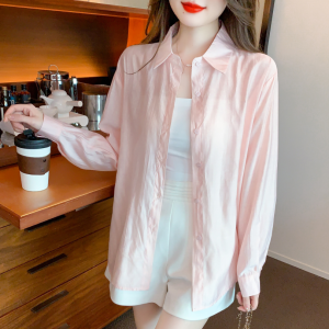RM10565#夏季新款微透宽松防晒衣气质衬衫防紫外线开衫薄外套女