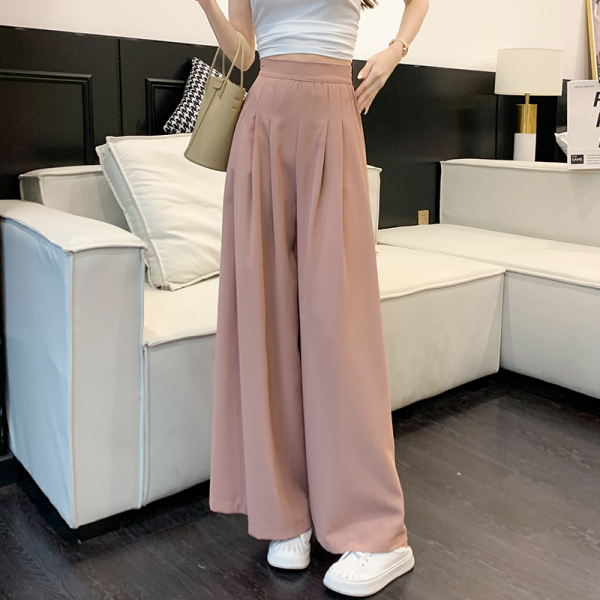 RM9327#夏季薄款减龄垂感西装高腰宽松慵懒风阔腿裙裤