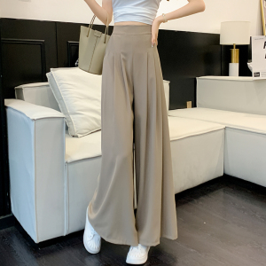 RM9327#夏季薄款减龄垂感西装高腰宽松慵懒风阔腿裙裤