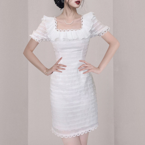 RM10104#夏新款女装高级感法式轻熟御姐风包臀连衣裙