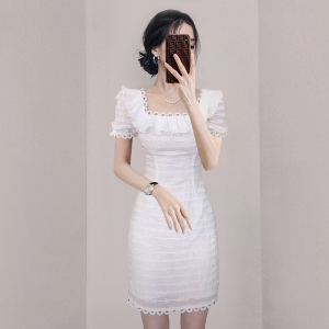 RM10104#夏新款女装高级感法式轻熟御姐风包臀连衣裙