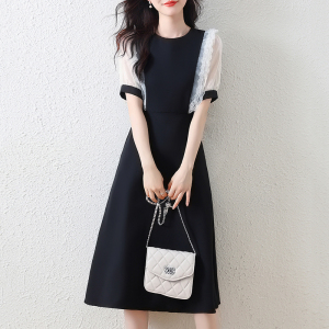 RM12078#法式设计感连衣裙夏季新款韩版超修身气质泡泡袖裙子女