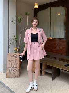 TR32116# 大码女装夏季韩版宽松显瘦时尚百搭西装短裤两件套套装 服装批发女装批发服饰货源