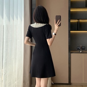 RM9558#夏季2023新款高级感赫本风法式黑色连衣裙女夏小个子气质显瘦裙子
