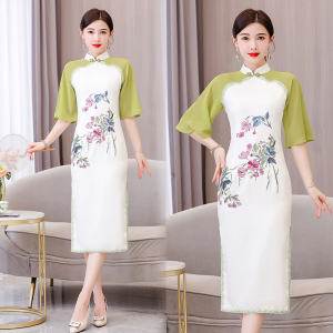 RM10625#少女新中式旗袍新款2023夏季国风改良日常女年轻款气质礼仪连衣裙