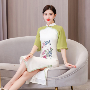 RM10625#少女新中式旗袍新款2023夏季国风改良日常女年轻款气质礼仪连衣裙