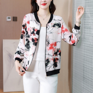 RM16430#夏季防晒九分袖新款韩版棒球服修身印花时尚防晒衣短外套