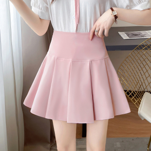 RM10369#夏季新学院风日系清新减龄小个子高腰百褶裙半身裙