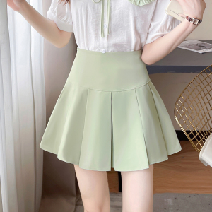 RM10369#夏季新学院风日系清新减龄小个子高腰百褶裙半身裙