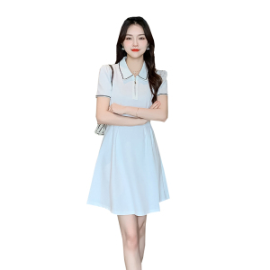 RM16085#夏季新款poIo时尚百搭收腰显瘦休闲连衣裙