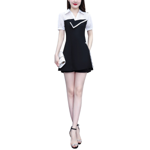 RM14491#大码女装2023夏季新款韩版宽松显瘦减龄上衣+短裤两件套套装