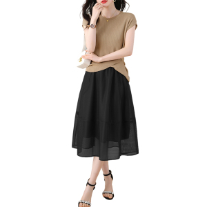 RM12544#连衣裙两件套女夏2023新款气质高级感减龄显瘦套装套裙子