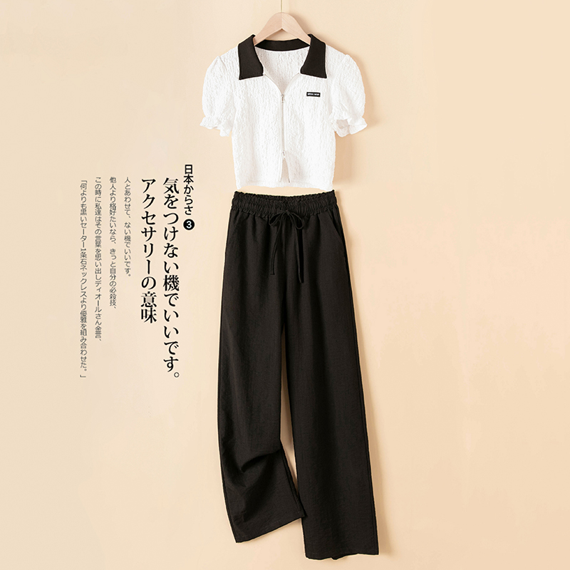 麻料闊腿褲女高腰垂感2026春夏新款白色亞麻褲子寬松直筒拖地休閑